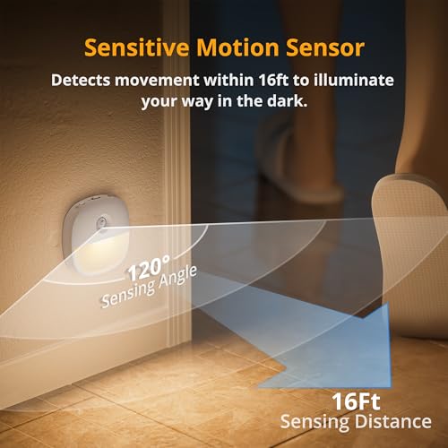Lyridz Rechargeable Night Light, Motion Sensor Battery Nightlight, Mini Stick-on LED Closet Light, 1-20LM Dimmable Brightn...