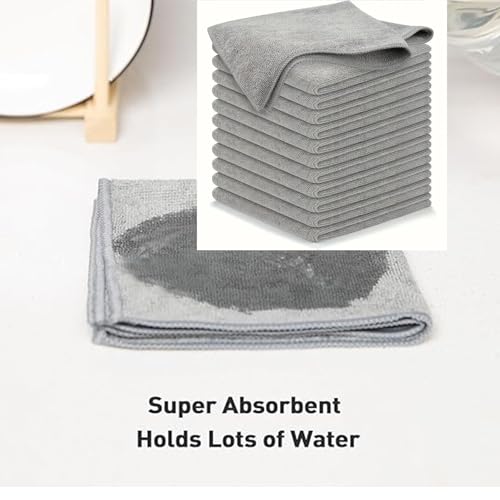 10 Count Microfiber Cleaning Cloth Bulk Pack Car Cleaning Towels Dish Cloth Set Reusable Household Cleaning Cloths