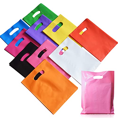 VieFantaisie Plastic Party Favor Small Gift Bags, 100 PCS 6" x 8" Goodie Bags for Kids, Candy Treat Pouches Bulk with Hand...