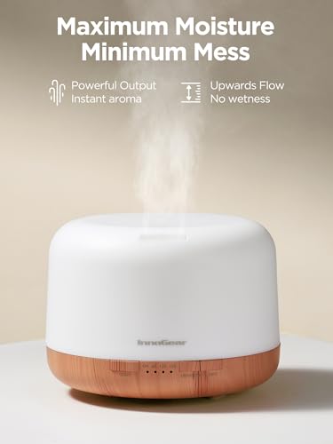 InnoGear Aromatherapy Diffuser & 10 Essential Oils Set, 500ml Essential Oil Diffuser with Remote Control Ultrasonic Cool M...