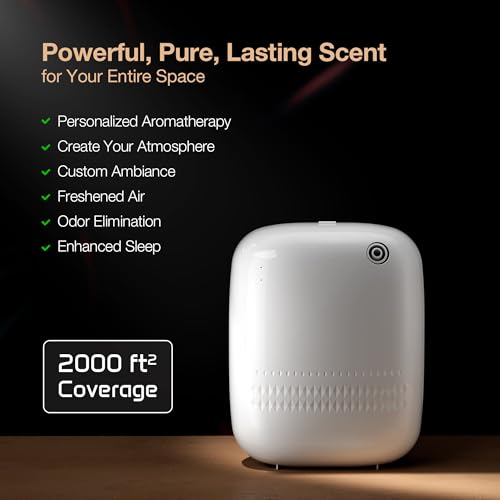 Airversa Waterless Essential Oil Diffuser for Home Large Room and Commercial Use, Up to 2000 sq ft, App Control Cold Air D...