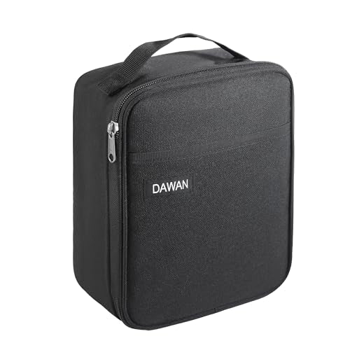DAWAN freezable Insulated lunch bag,Built in detachable ice pack, Black, Insulated Cooler Tote with Handle for men or wome...