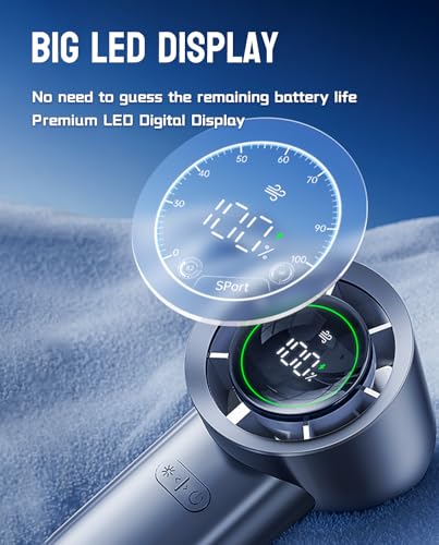 MUXNW Mini Turbo Jet Fan: Portable Small Pocket Handheld Personal Rechargeable Battery Operated USB Charger Keeping Cool I...
