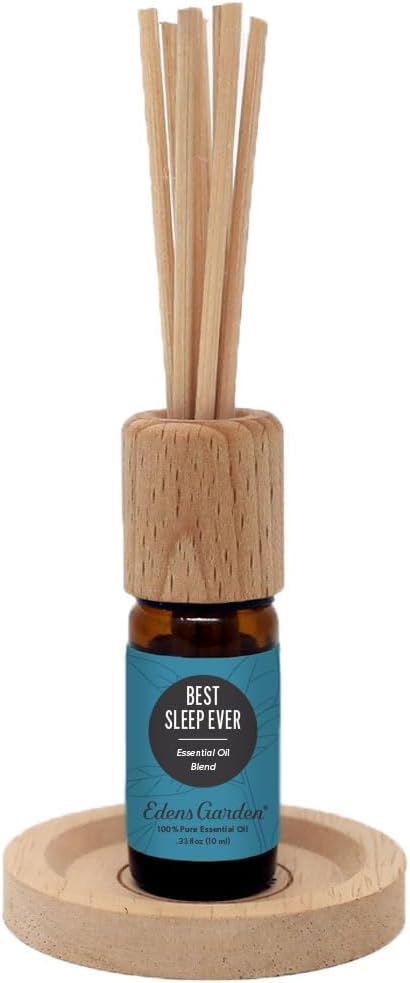 Edens Garden Wood Reed Essential Oil Diffuser – Natural Passive Aroma Diffuser with Handmade Wooden Sticks for Long-Lastin...