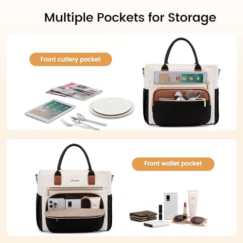 LOVEVOOK Insulated Lunch Bag Women,Wide Opening Adult Lunch Box Women,Large Leakproof Cooler Bag for Work Picnic Beach Fam...