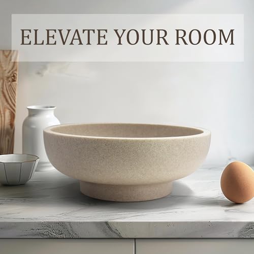 LIN CHUAN Large Decorative Bowl, Fruit Bowl for Kitchen Counter, Modern Resin Bowl for Home Decor, Key Holder for Entry Ta...