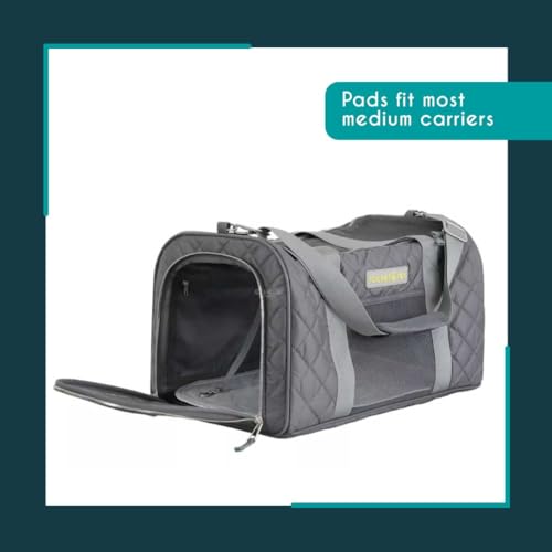 rocket & rex Premium Washable Pet Carrier Pads, Reusable, Waterproof & Absorbent, Dog and Cat Pads for Lining Travel Carri...