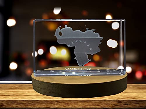 Venezuela 3D Engraved Crystal 3D Engraved Crystal Keepsake/Gift/Decor/Collectible/Souvenir (Small)