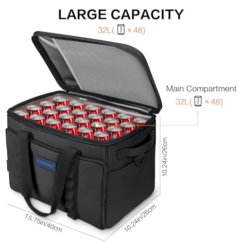 Soft Insulated Cooler Bag Collapsible Large Travel Coolers Soft Sided Coolers Ice Chest, Leakproof, Waterproof