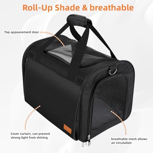 TWDEPART Cat Carrier Backpack - Multifunctional, Firm & Foldable with Roll-Up Shade, Breathable Design Includes Collapsibl...