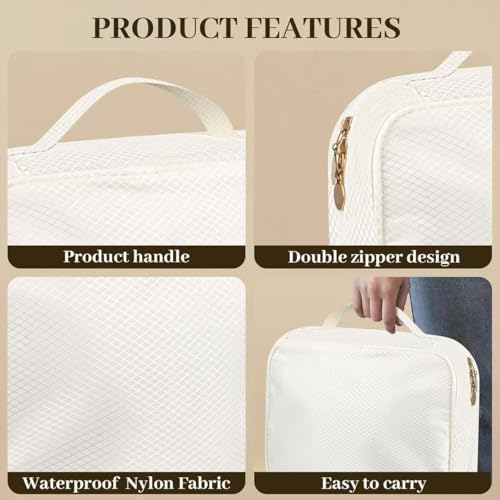 GSXRB Jewelry Organizer Travel Portable Earring Necklace Ring Jewelry Organizer Large Capacity Foldable Multi-Layer Classi...