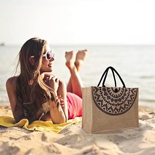 Hibala Woven Large Beach Bag Straw Beach Tote Handmade Weaving Shoulder Tassel Bag Handbag