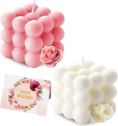 Aokala Scented Bubble Candles Gifts Set for Women, Large Candles for Home Decor Scented, 2 x 5.4 oz Soy Wax Aromatherapy C...