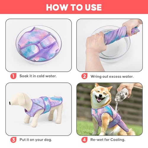 KYEESE Dog Cooling Vest, Lightweight Dog Cooler Jacket, 3D Breathable Mesh Pet Cooling Shirts for Summer with Reflective S...