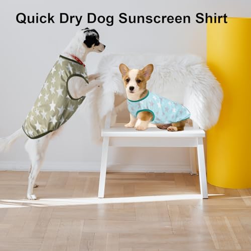 Lightweight Breathable Dog Cooling Shirts, Quick Dry Dog Sunscreen Shirt, Professional Pet Summer Vest for Small Medium La...