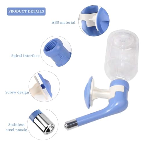 Andiker Dog Water Bottle for Crate, No-drip 350ml Dog Water Dispenser Adjustable and Detachable Installed on The Kennel Ca...