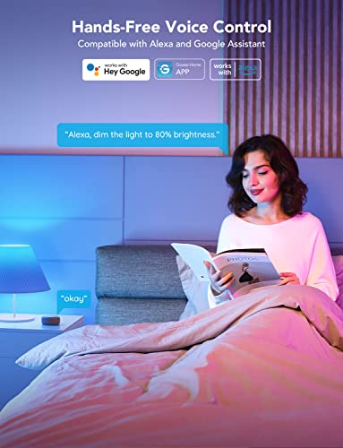 Govee LED Smart Light Bulbs, 1000LM Color Changing Light Bulb, Wi-Fi & Bluetooth, Work with Alexa and Google Assistant, Di...
