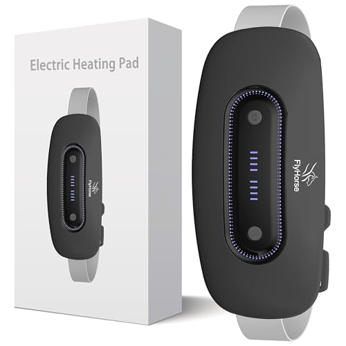 Electric Heating Pad, Portable Cordless Menstrual Heating Pad with 4 Heat Levels and 4 Massage Modes, Fast Large Heating B...
