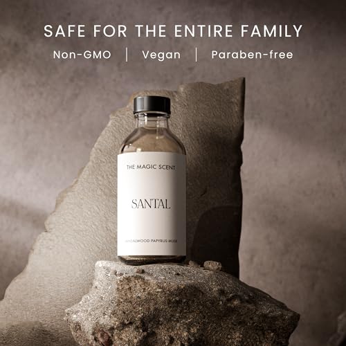 The Magic Scent Santal Fragrance Oil - Diffuser Oil Scent - Santal Aroma Diffuser Oils - Luxury Scents for Home - Sandalwo...