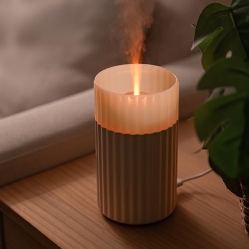 Flameless Candle Diffuser, Aromatherapy Essential Oil Diffuser Cool Mist Humidifier with Auto Off Function Electric Candle...