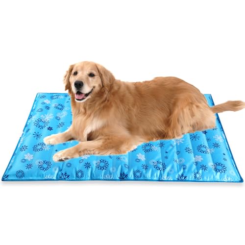 Fuz Bigaza Dog Cooling Mat, Pet Washable Non-Toxic Summer Dogs Cats Cooling Pads Sleeping Kennel Mats Cool Ice Blanket for...