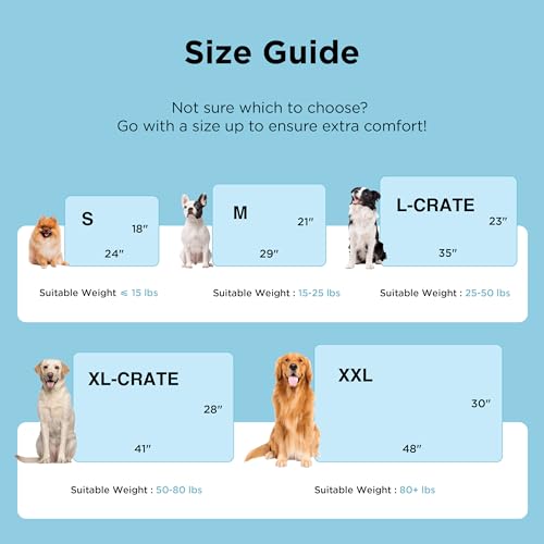 Bedsure Cooling Dog Mat Extra Large, Q-Max>0.5 XL Thin Breathable Cold Crate Pad for Pet, Portable Washable Kennel Bed for...