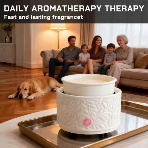ElusiaKa Wax Melt Warmer 3-in-1 Electric, Ceramic Wax Burner for Scented Wax, Scented Wax Melter & Essential Oil Burner fo...