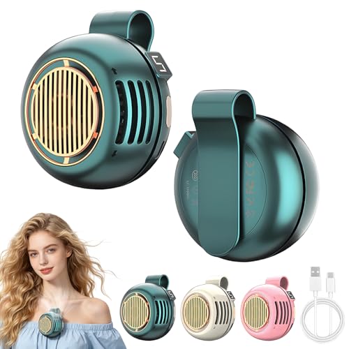 Linyuant Portable Silent Mini Bladeless Fan Clip On, Mini USB Rechargeable 360° Rotatable Fan, 2026 New Adjustable 3-Speed...