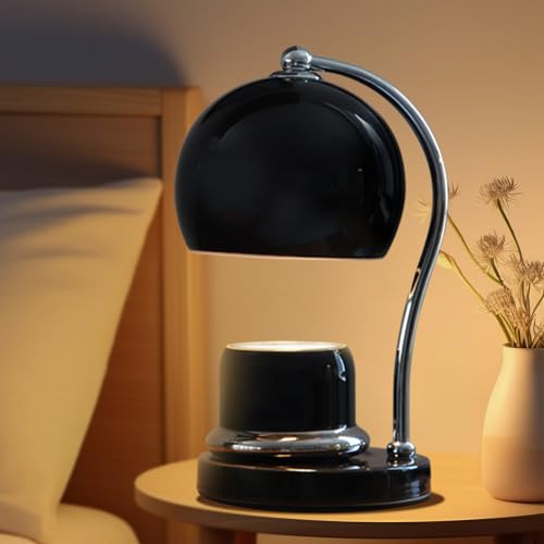 LunaForest Ceramic Candle Warmer Lamp with Timer Dimmer Fit for Candle Jars, Modern Design with 2 Bulbs, House Warming Gif...