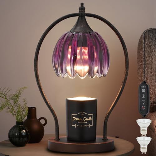 Candle Warmer Lamp, Dimmable Candle Warmer with Timer, Vintage Candles Wax Warmers for Jar Candles Birthday Gifts for Wome...