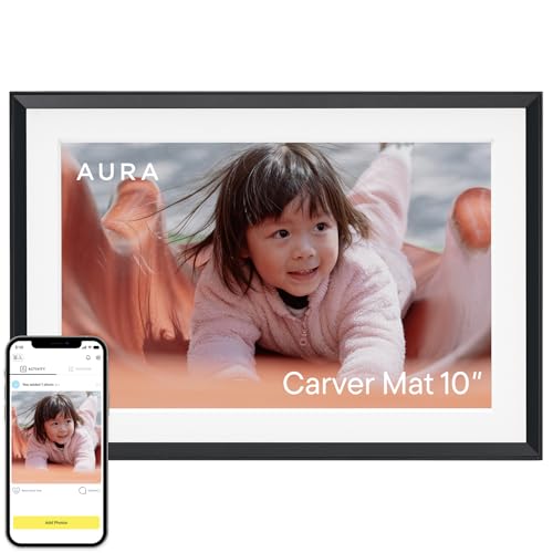 Aura Digital Picture Frame - 10.1" HD Mat Display | Wirecutter's Best Digital Frame for Gifting | Text Photos Directly to ...