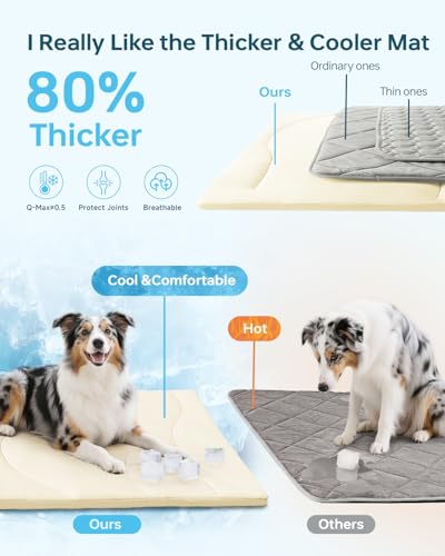 Babygreat Dog Cooling Mat, 48" x 28" Reversible Self-Cooling Mat for Medium Dogs, Arc-Chill Cool Pad for Dogs and Cats Was...
