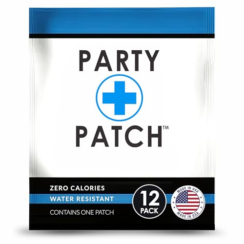 Party Patch Social Lifestyle Patch 12-Pack – Transparent Topical Adhesive for Festivals, Weddings & Active Events – Water-...