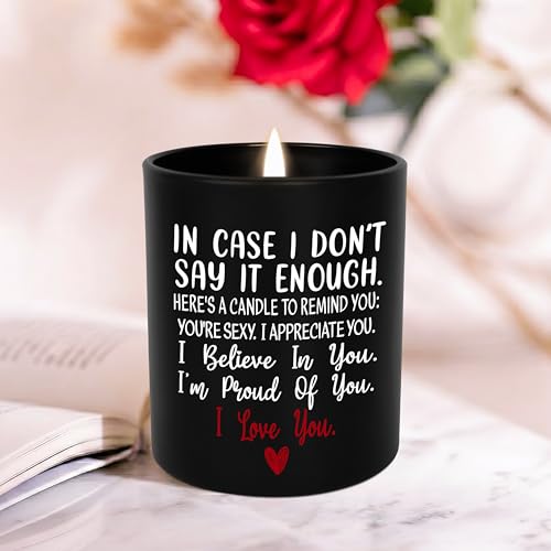 TEEZWONDER Anniversary Wedding Gifts for Women Men - Long Lasting Vanilla Lavender Candle 10 Oz - Romantic Gifts for Him H...