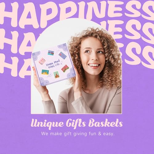 Gift Baskets for Women, 9pcs Unique Happy Birthday Gifts for Women, Best Mothers Day Christmas Gifts Get Well Soon Basket ...