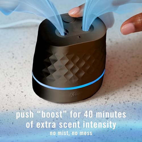 Febreze Plug Scent Booster in Black, Continuous Scent Device Oil Diffuser, Compatible with Febreze Air Freshener Plug in R...