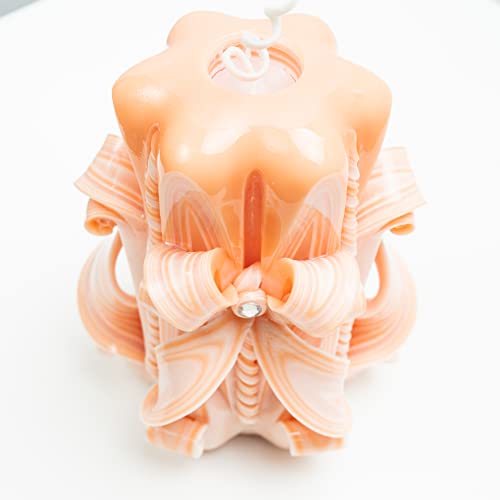Carved Candle Artisan, Handcrafted Decorative Dipped, Home Decor, Fancy Unique Birthday Gift, New Year, Thanksgiving, Chri...