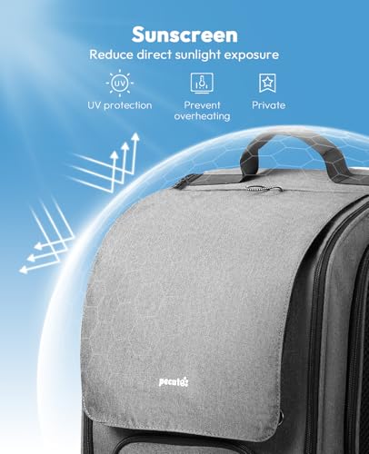 Pecute Cat Backpack Carrier, Large Space Cat Bubble Backpack, Breathable Cat Carrier, Shaded Dog Backpack Carrier, Ergonom...