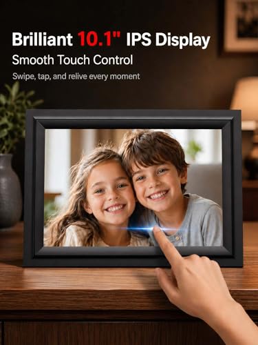 SAMMIX Digital Picture Frame 10.1 Inch WiFi Digital Photo Frame Electronic, IPS Touch Screen, 16GB, Tabletop&Wall-Mounted,...