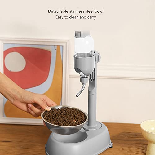 Chazcool Pet Water Dispenser, Pet Standing Water Dispenser Bowl, 2 in 1 500ml Multifunctional Detachable Height with Stand...