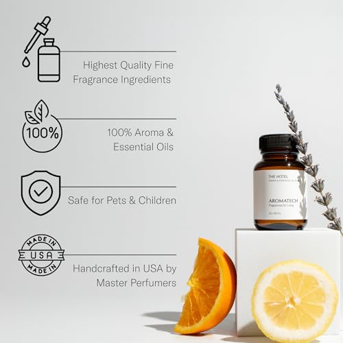 AromaTech The Hotel Aroma Essential Oil Blend: Luxury Hotel Inspired Aromatherapy with Lemon, Lavender, Peach & Pine for U...