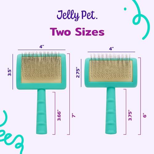 Jelly Pet Universal Slicker Brush for Dogs, Dog Grooming Brush, Remove Tangles and Dead Undercoat, Tuffer Than Tangles, Ma...