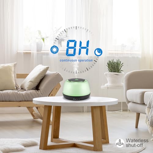 Marchred 300ML Essential Oil Diffuser - 8-Hour Aromatherapy with Remote Control, 7-Color LED Lights, 4 Timer Settings for ...