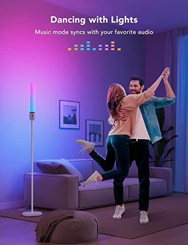 Govee RGBIC Cylinder Floor Lamp, LED Corner Floor Lamp with Wi-Fi App Control, Smart Lamp with 64+ Scenes, DIY Mode, Music...