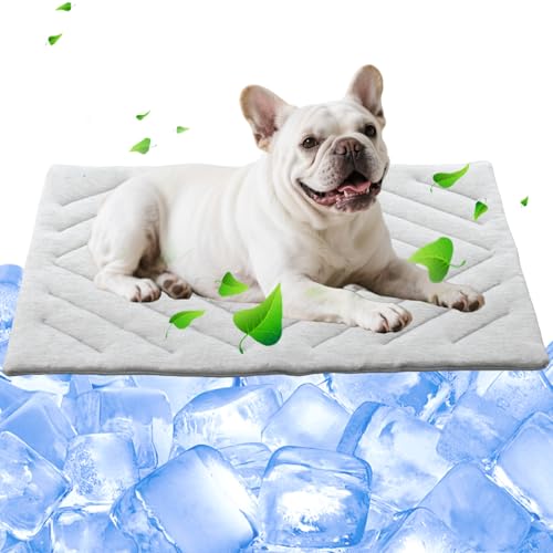 BECROWM Dog Cooling Mat Self Coolings Foldable Cooling Pad for Dog in Summer Coolings Mat for Dogs and Cats Machine Washab...