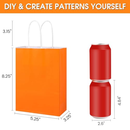 XPCARE 32Pcs Paper Gift Bags, 5.25x3.25x8.25'' Kraft Paper Party Favor Bags Bulk Rainbow Goodie Bags Small Gift Bags with ...