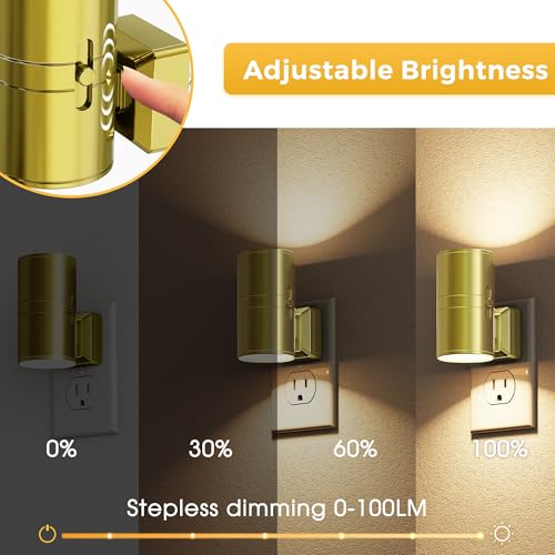 L LOHAS LED Night Light, Automatic Night Lights Plug into Wall, 2 Pack Nightlights With Light Sensor, 3000K Soft White 0-1...
