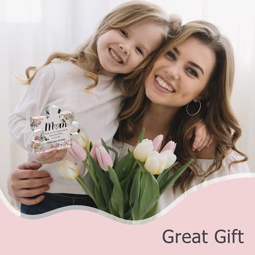 VELENTI Gifts for Mom - Cute Engraved Acrylic Block Puzzles Piece - Adorable Mom Gift from Son, Daughter - Fun Christmas, ...