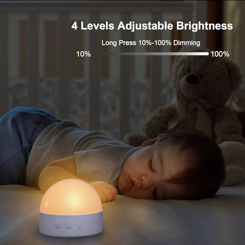 Kintion Portable Night Light, Dimmable 8 Color Lighting, 1800mAh Battery Rechargeable, Small LED Lamp for Nursery, Baby, K...
