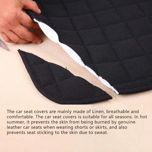 Suninbox Car Seat Cover,Linen Bottom Car Seat Covers,Universal Cloth Car Seat Cushion Cooling Breathable Ventilated Front ...